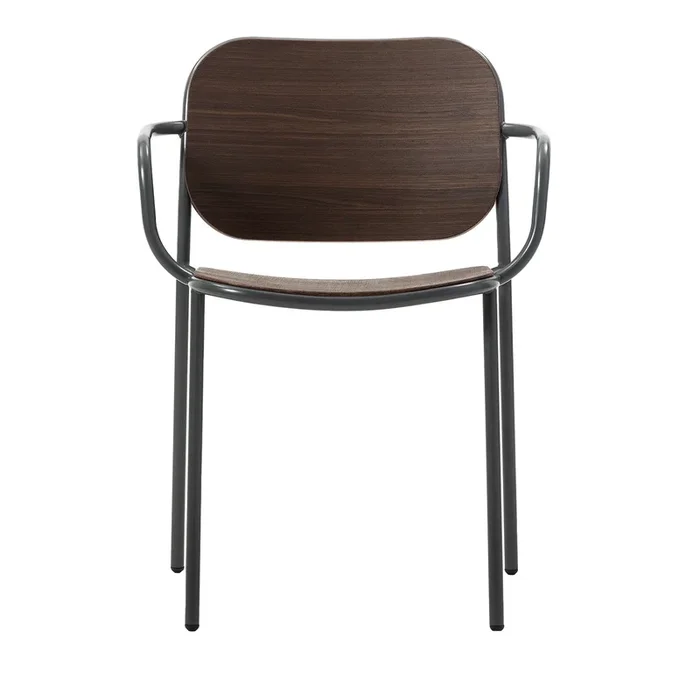 0177-LE Metis Gray/Oak chair By Studio Gabbertas