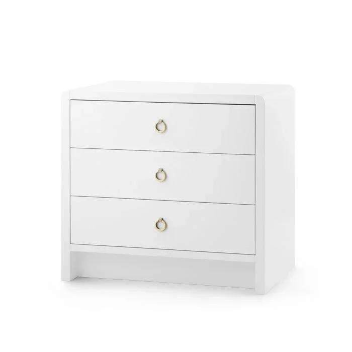 3-Drawer Side Table – White | Bryant Collection | Villa & House