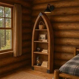 3 Shelf Canoe Bookcase | SHIPS FREE