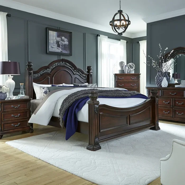 4-Piece Traditional California King Bedroom Set