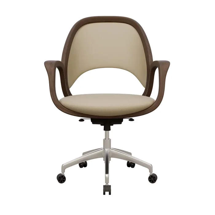 Agatha Ash Wood Swivel Office Chair