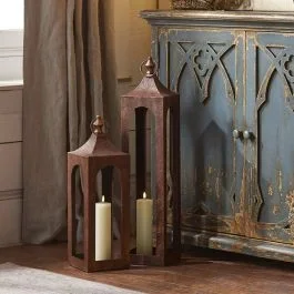 Aged Copper Finish Iron Lantern