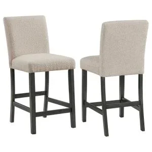 Alba Boucle Upholstered Counter Chair Beige (set of 2)