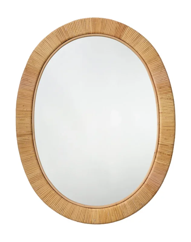 Aloha Rattan Oval Mirror