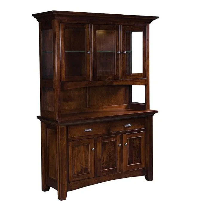 Amish Aberdeen Modern Farmhouse Buffet and Hutch Cabinet