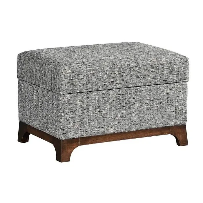 Amish Adeline Modern Upholstered Ottoman with Storage