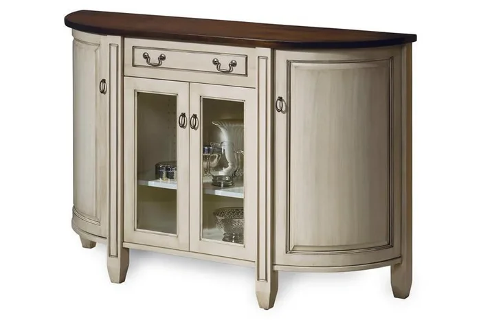 Amish Aster Solid Wood Arched Sideboard Cabinet
