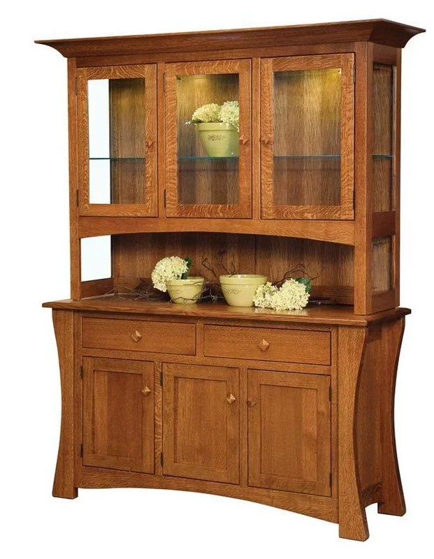 Amish Azinger Arts and Crafts Mission Dining Buffet and Hutch