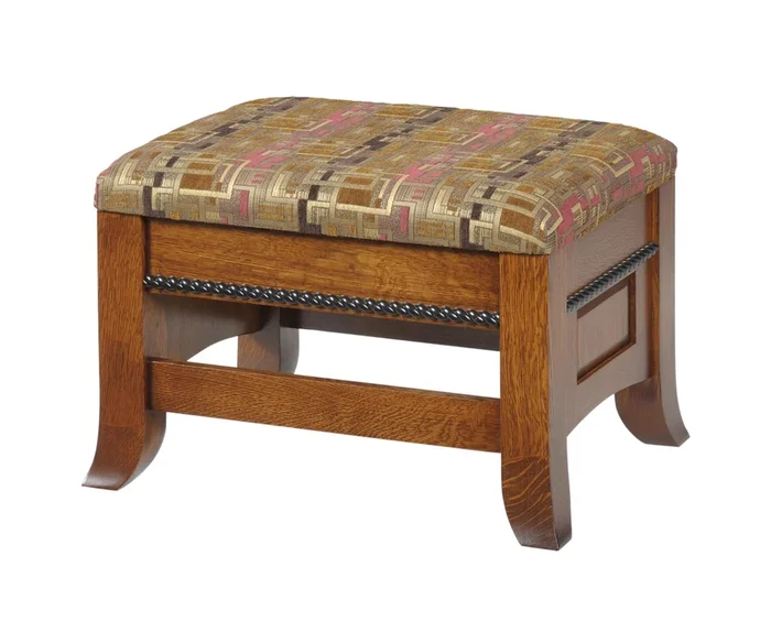 Amish Cranberry Custom Upholstered Ottoman