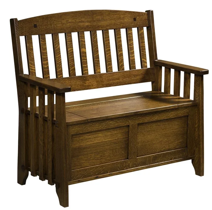 Amish Heritage Stick Mission Storage Bench