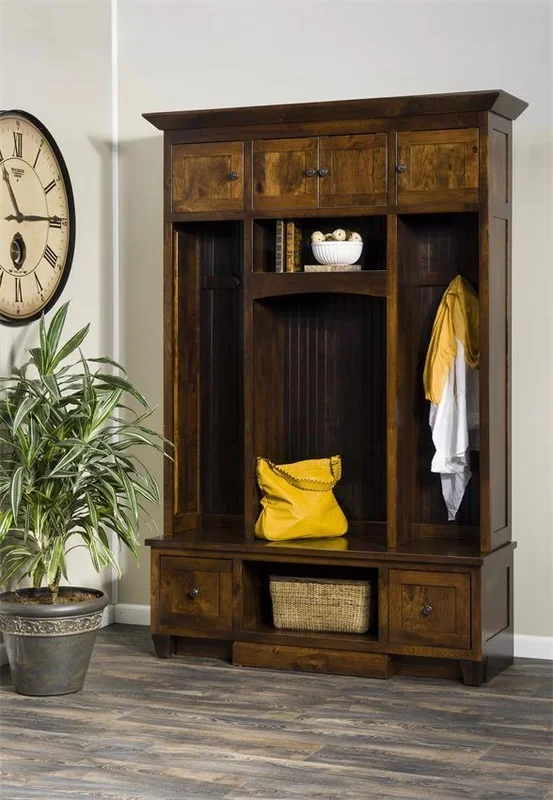 Amish Paden Entryway Hall Tree Bench