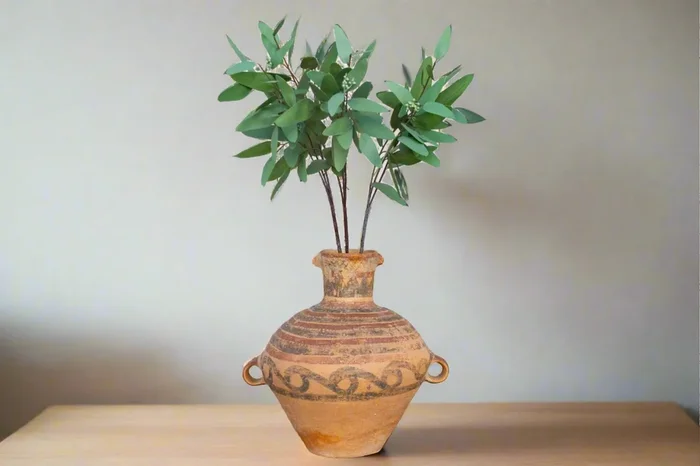 Antique Decorated Earthenware Water Jug