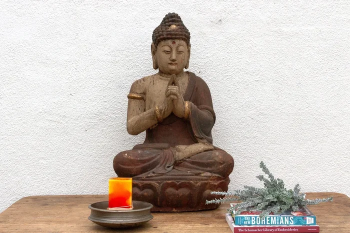 Antique Finely Carved Seated Buddha