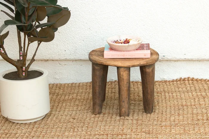 Antique Oxidized Wood African Table