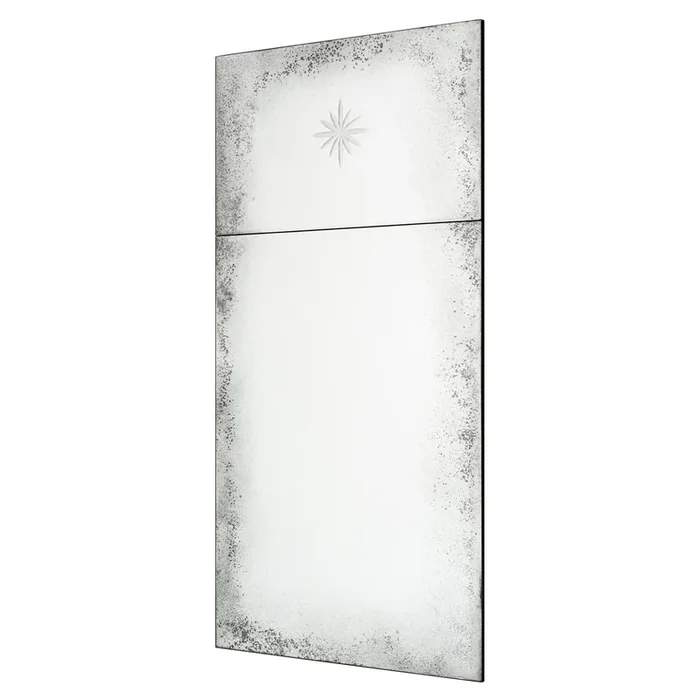 Antiqued Trumeau Mirror with Etched Star – Available in 2 Sizes