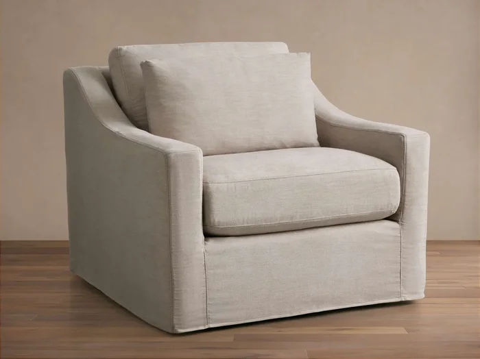Ashby Slipcovered Swivel Chair
