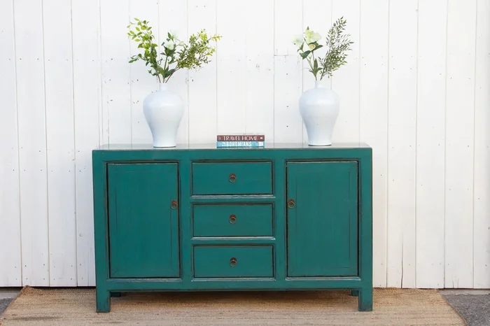 Asian Arabian Green Sideboard Buffet (Trade)
