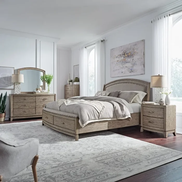 Avalon 5-Piece King Upholstered Storage Bedroom Set