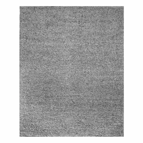 (B771) Crosby St. Gravel Grey Textured Area Rug, 8×10