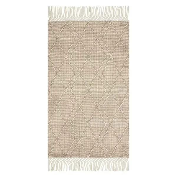 (B778) Noe Beige Diamond Design Accent Rug, 3×5