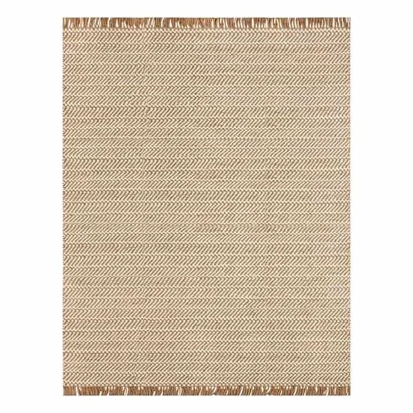(B821) Crosby St. Moore Natural Herringbone Area Rug, 8×10