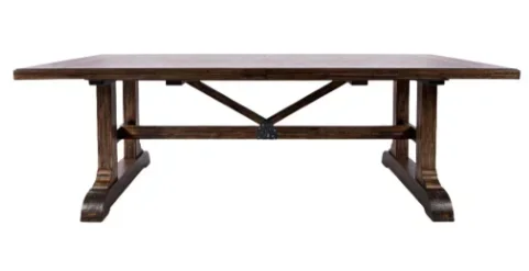 Bakersfield Transitional Trestle Dining Table
