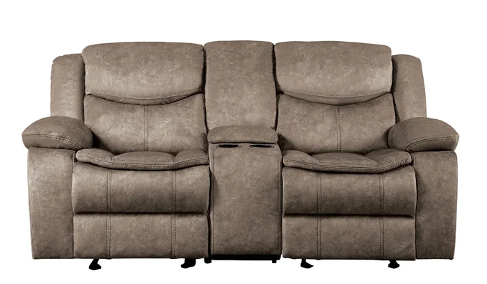 Bastrop Double Glider Reclining Love Seat with Center Console