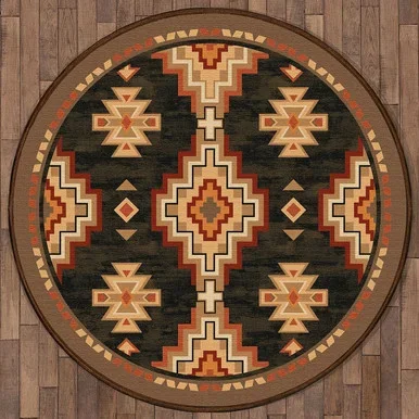 Black Ridge Rug – 8 Ft. Round