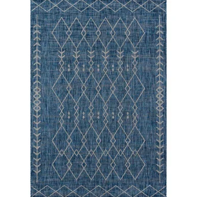 Blue Mexican Indoor/Outdoor Rug – 9 x 13