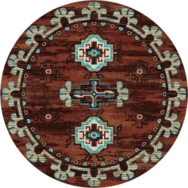 Bozeman Rust Rug – 8 Ft. Round