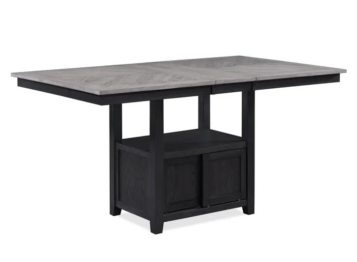 Buford Transitional Counter Height Table with Storage in Light Grey