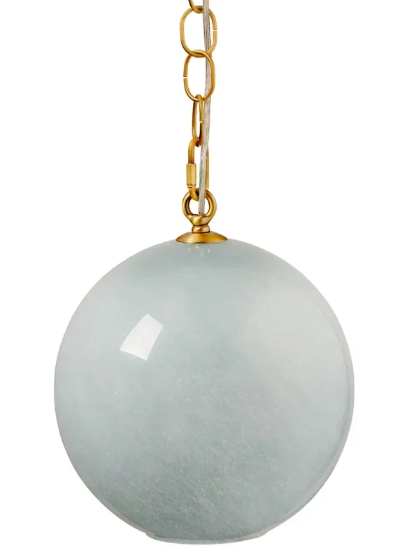 Camber 1-Light Glass Pendant, Blue