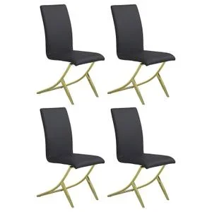 Carmelia Upholstered Dining Side Chair Black (set of 4)