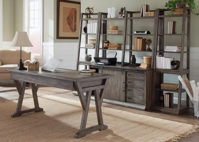Casual 5-Piece Desk with Wire Management Provisions