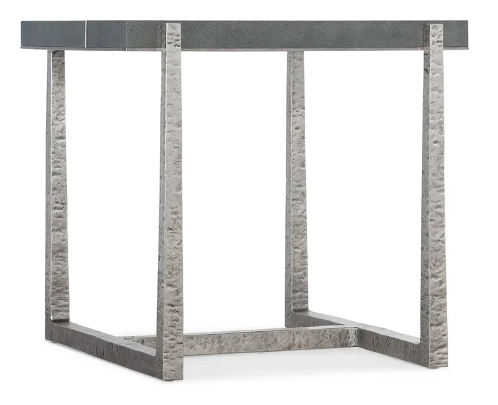 Casual End Table with Metal Base