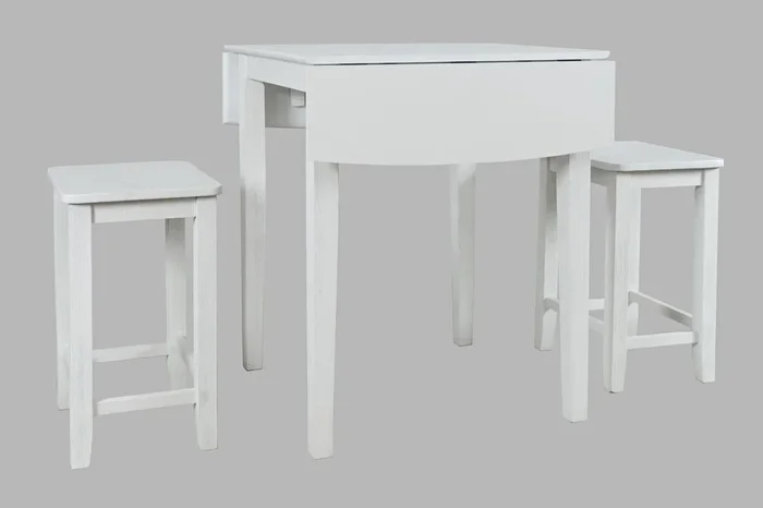 Coastal 3-Piece Counter Dining Set with Backless Stools