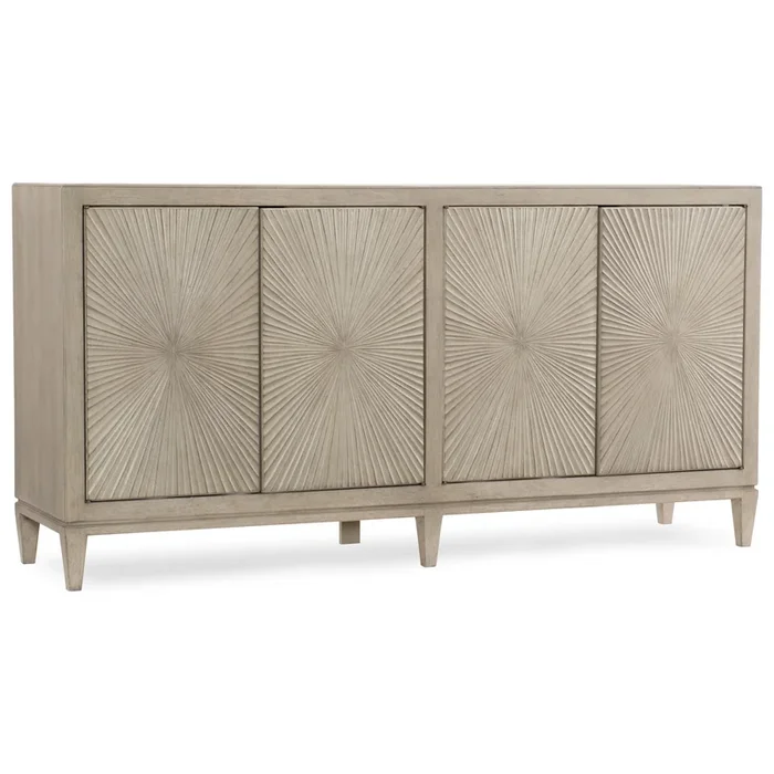 Coastal 4-Drawer Buffet with Sunburst Door Fronts