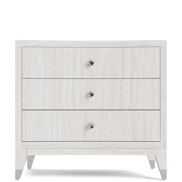 Contemporary 3-Drawer Nightstand with USB Charging Port