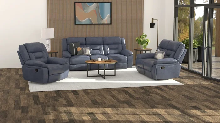 Contemporary 3-Piece Manual Reclining Living Room Set