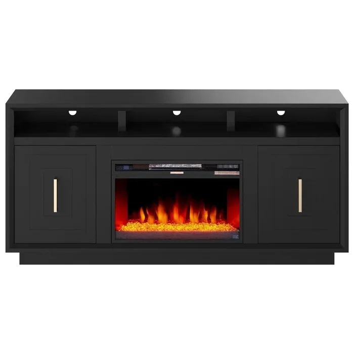 Contemporary 67″ TV Stand with Fireplace