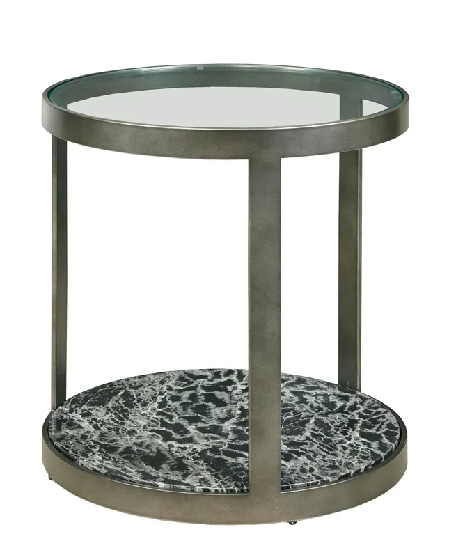 Contemporary End Table with Lower Shelf