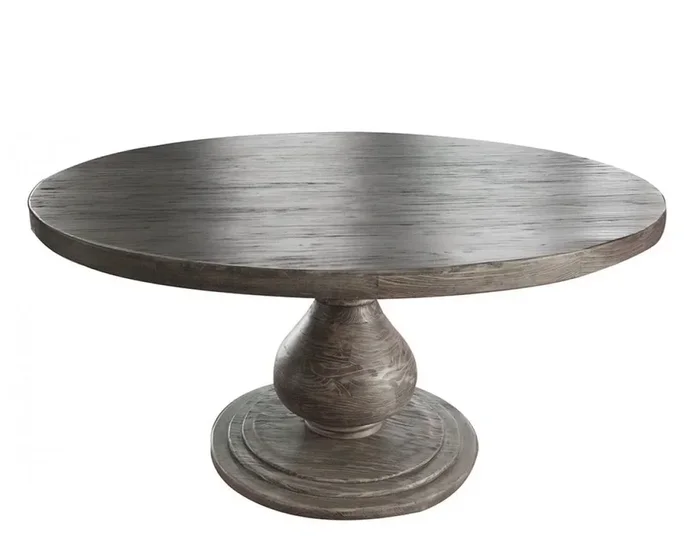 Cottage Round Dining Table with Turned Pedestal Base