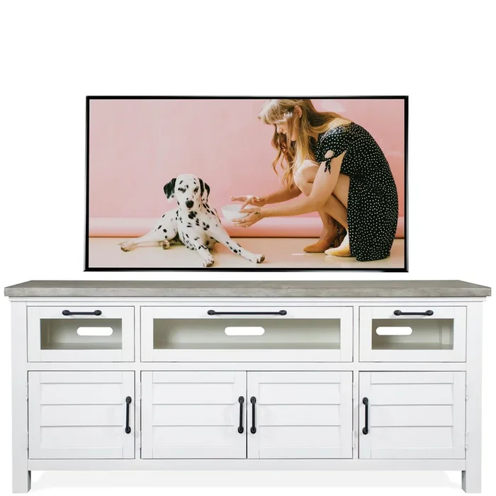 Cottage-Style Entertainment Console with Adjustable Shelf