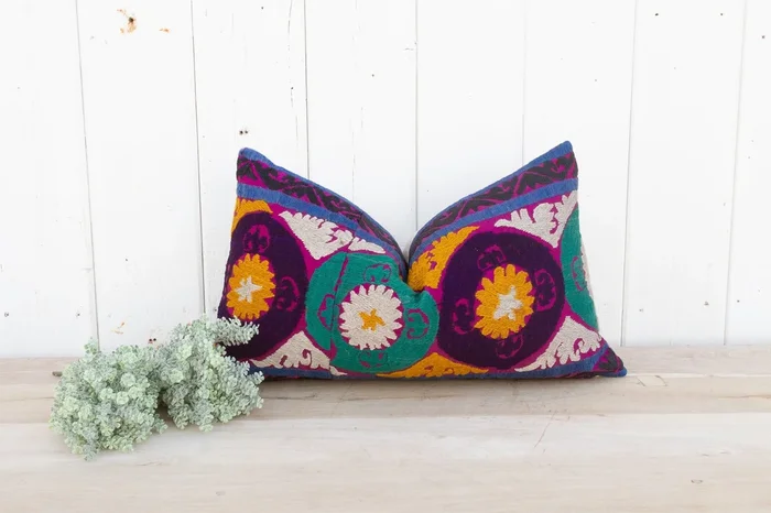 Daffodil Suzani Lumbar Pillow (Trade)