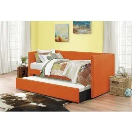 Deco Orange Linen Fabric Daybed Set