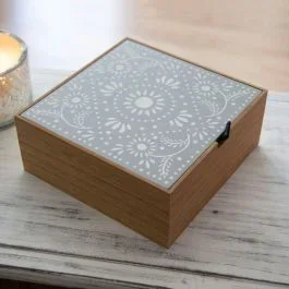 Decorative Wooden Tabletop Storage Box