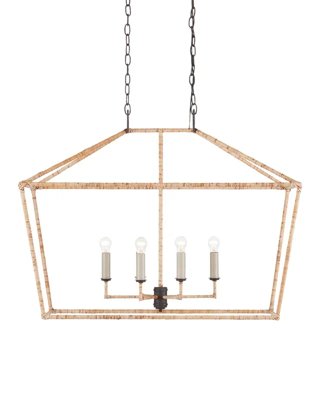 Denison Rectangular Rattan Lantern