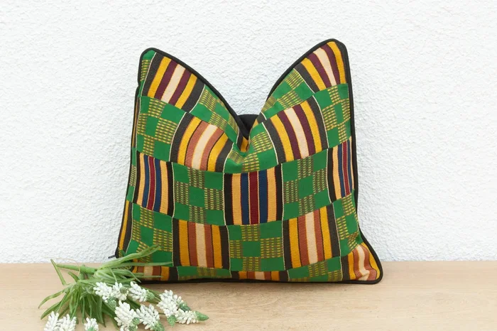 Esi Vintage African Kente Pillow Cover (Trade)