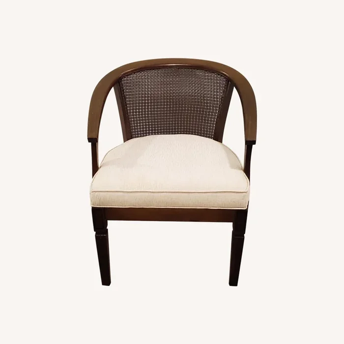 Flexsteel Charisma Cane and Wood Barrel Chair