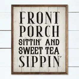 Front Porch Sittin Framed Farmhouse Sign